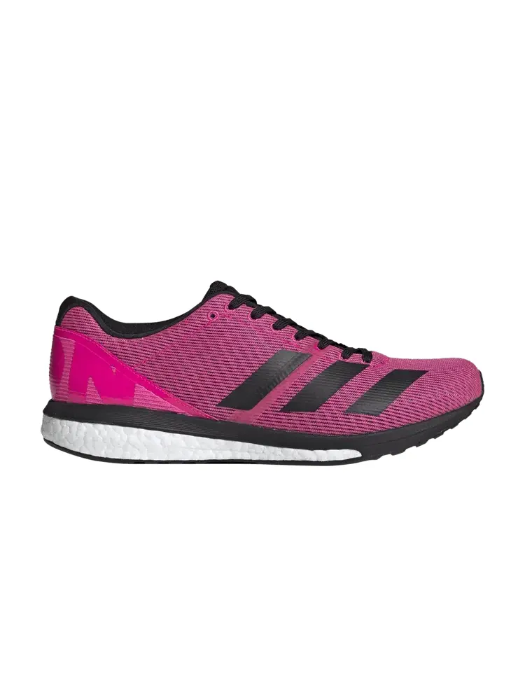 Кроссовки adidas Adizero Boston 8 Wide 'Shock Pink Black' — изображение 1 из 1, розовый/черный/белый