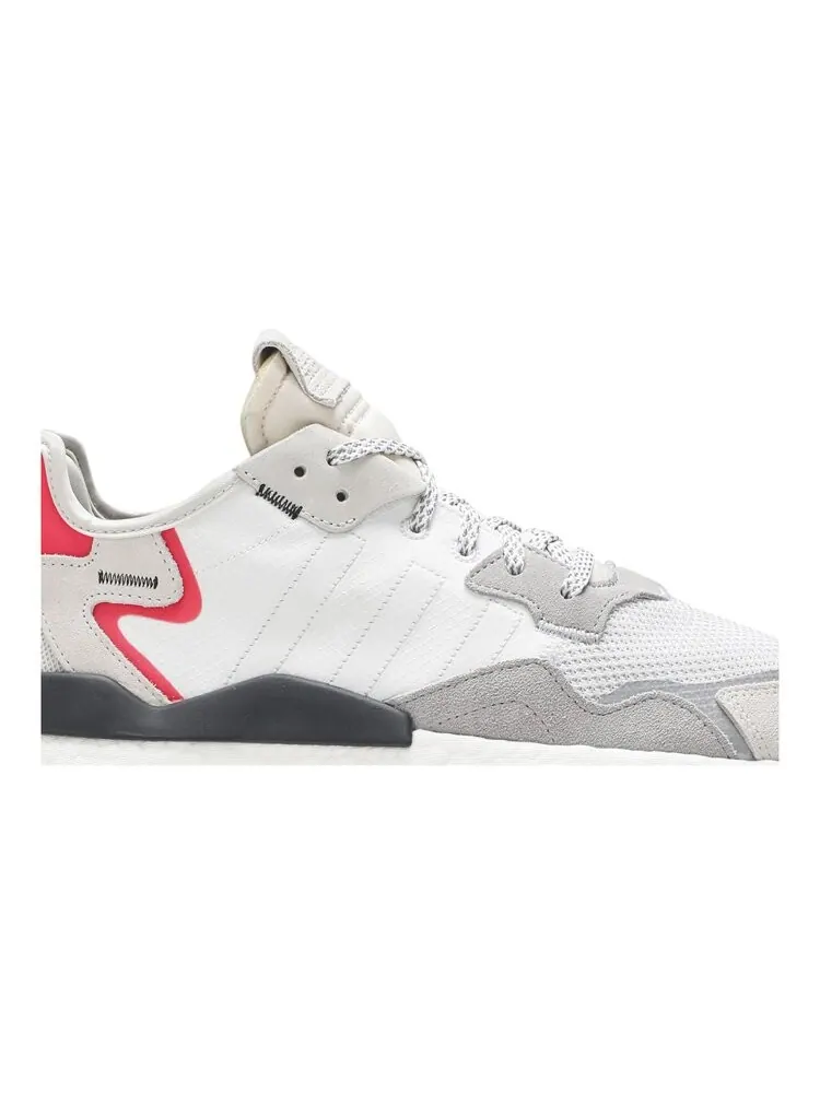 Кроссовки Adidas Nite Jogger 'White Shock Red' — изображение 1 из 2, белый