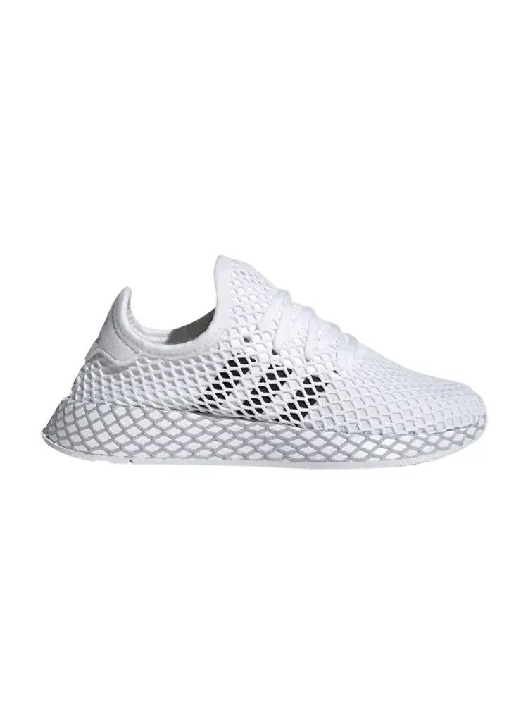 Кроссовки adidas Deerupt Runner J 'Cloud White Black' — изображение 1 из 1, белый/черный/серый