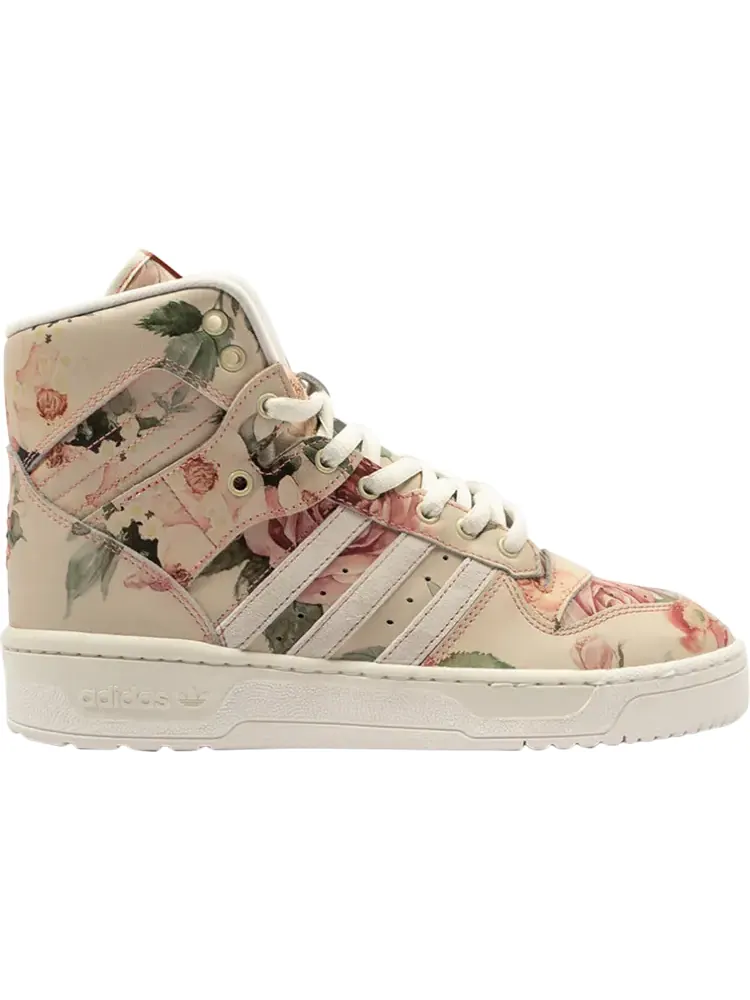 Кроссовки Adidas Eric Emanuel x Rivalry Hi OG 'Floral' — изображение 1 из 1, розовый