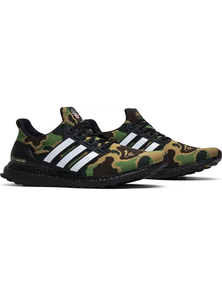 Кроссовки Adidas A Bathing Ape x UltraBoost 4.0 'Green Camo' — изображение 8 из 8, зеленый