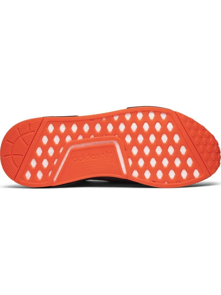 Кроссовки Adidas NMD_R1 'Grey Solar Red' — изображение 4 из 8, серый