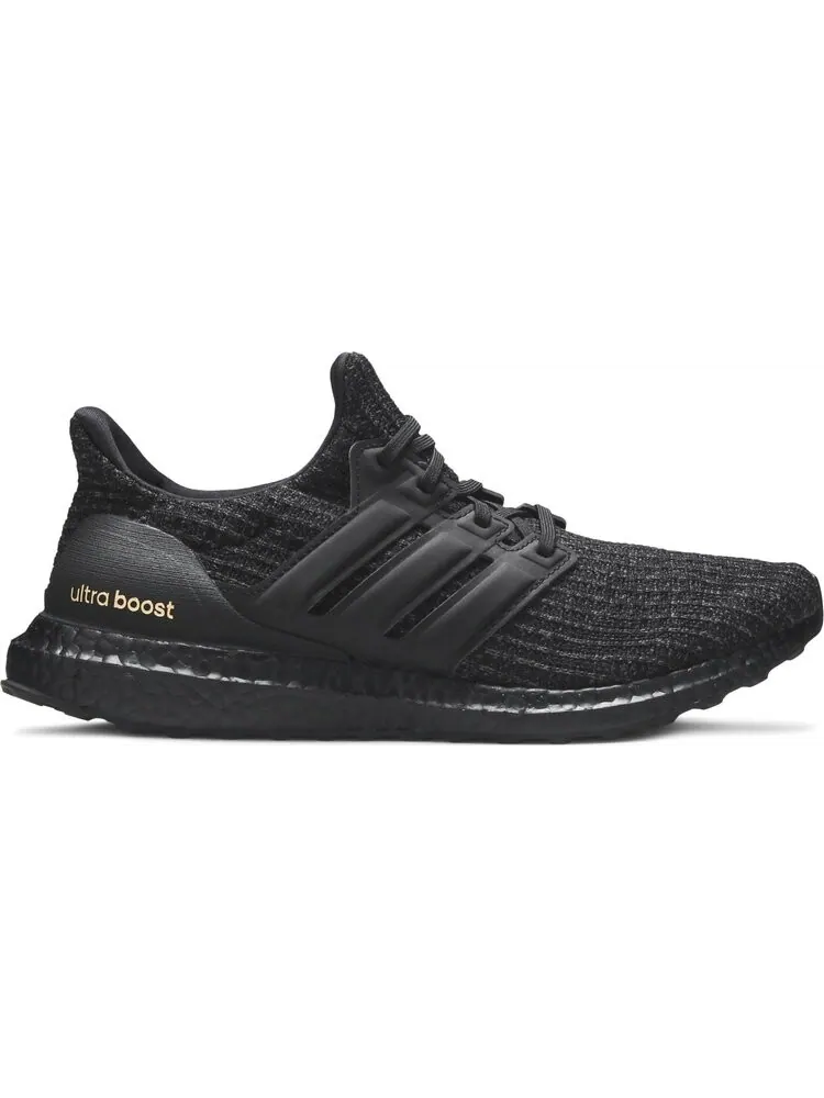 Кроссовки Adidas Wmns UltraBoost 4.0 'Triple Black Gold' — изображение 1 из 8, черный