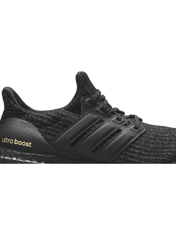 Кроссовки Adidas Wmns UltraBoost 4.0 'Triple Black Gold' — изображение 2 из 8, черный
