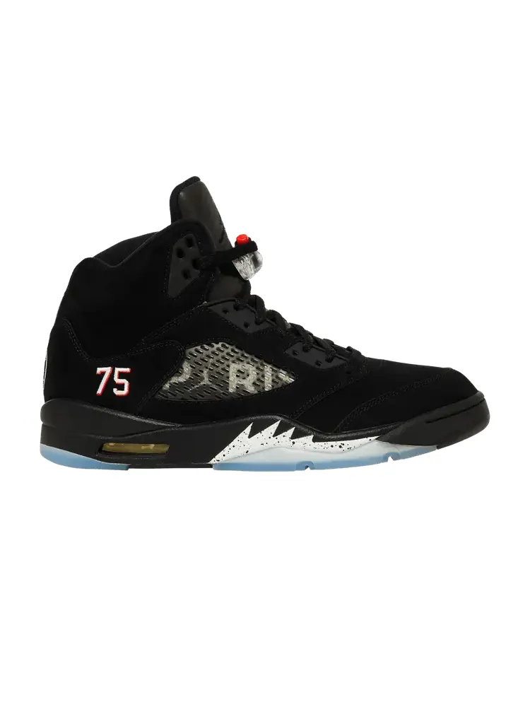 Кроссовки Air Jordan Paris Saint-Germain x Air Jordan 5 Retro 'Black' Sample — изображение 1 из 9, черный/красный/белый