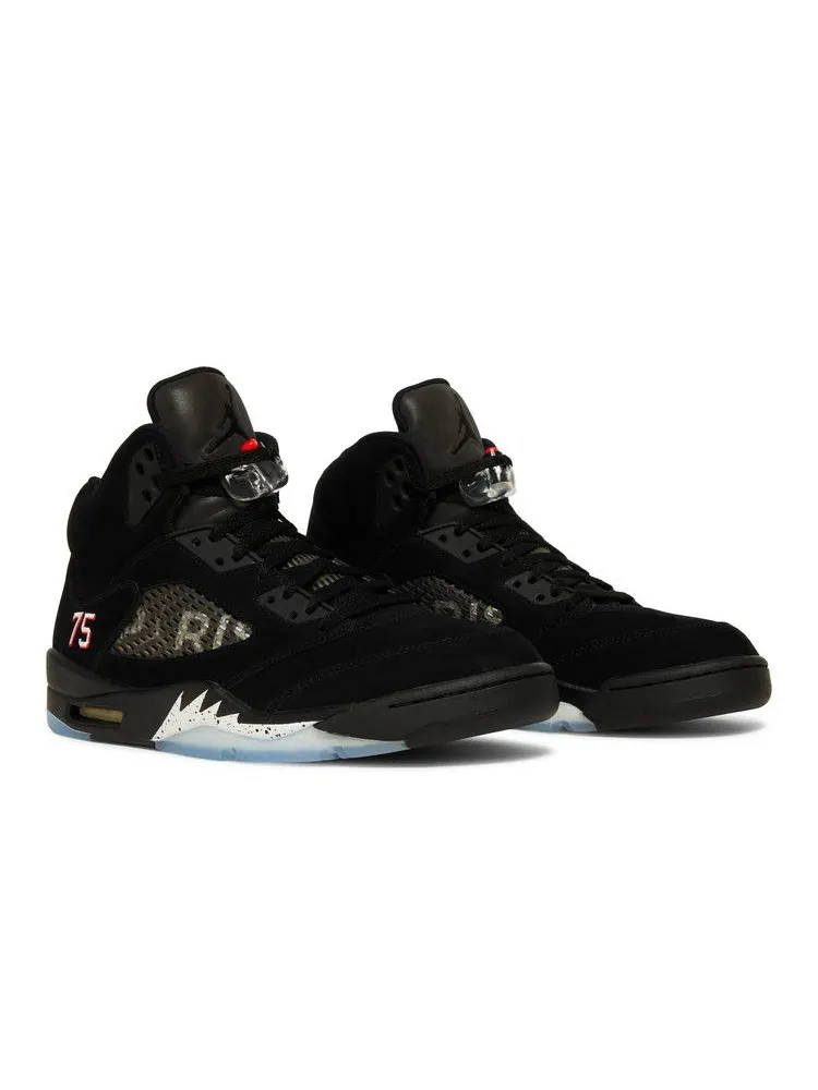 Кроссовки Air Jordan Paris Saint-Germain x Air Jordan 5 Retro 'Black' Sample — изображение 9 из 9, черный/красный/белый