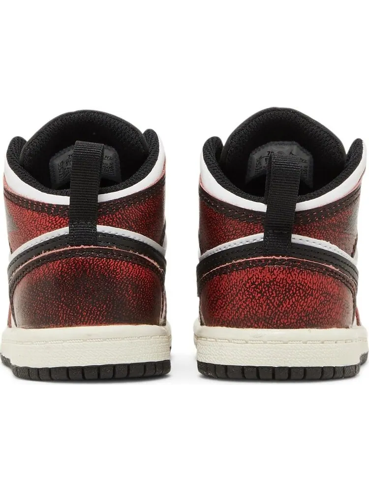 Кроссовки Air Jordan 1 Mid SE TD Wear-Away — изображение 6 из 8, черный