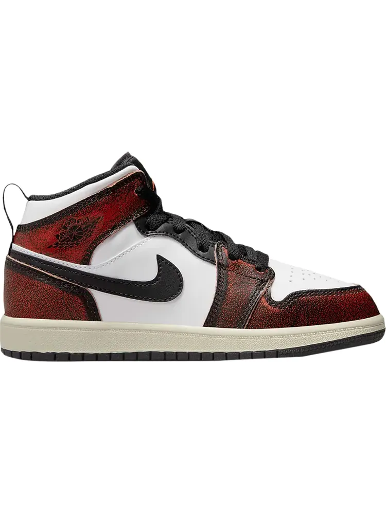 Кроссовки Air Jordan 1 Mid SE PS Wear-Away — изображение 1 из 1, черный