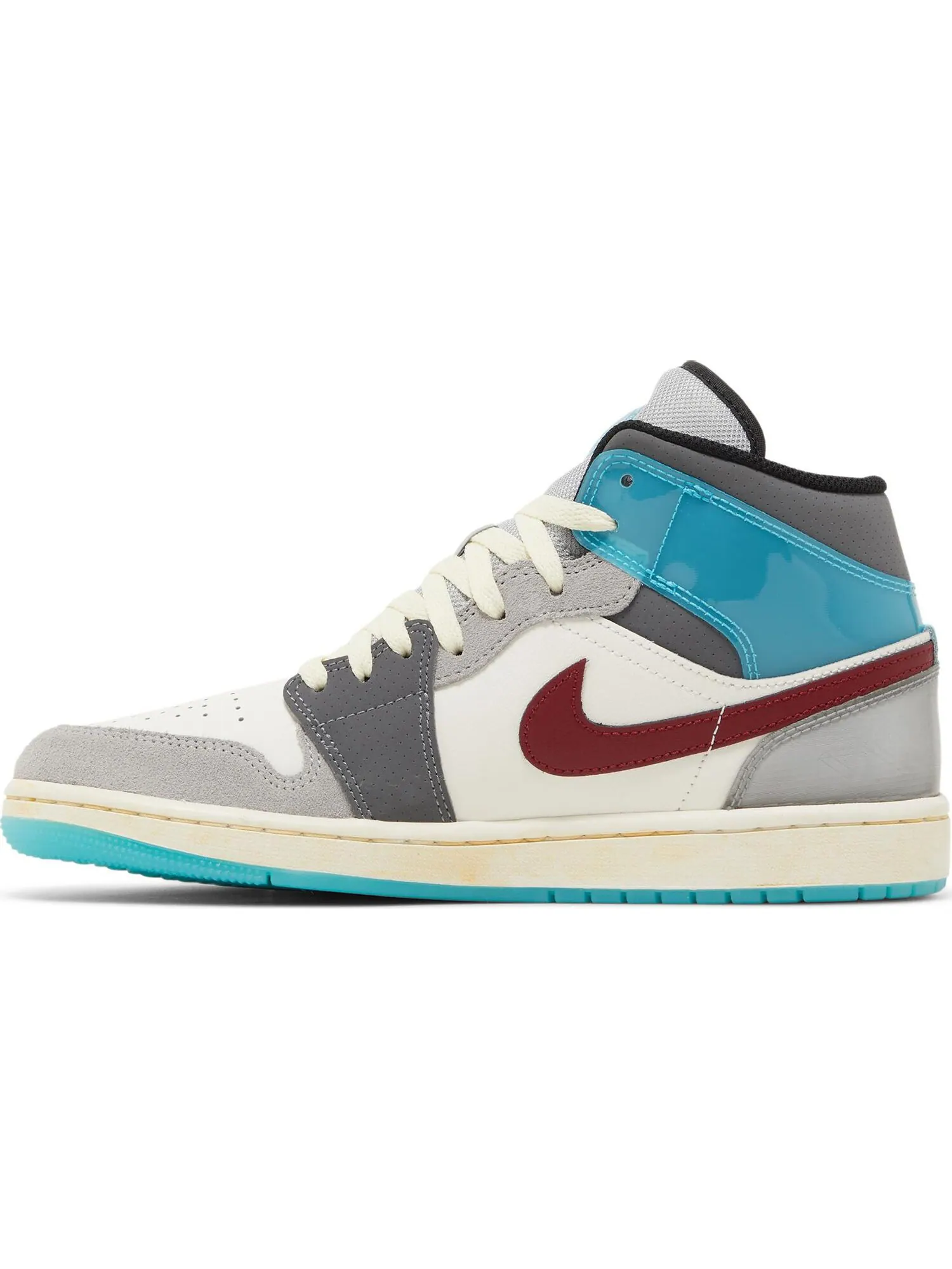 Кроссовки Nike Air Jordan 1 Mid — изображение 2 из 5, серый светлый синий