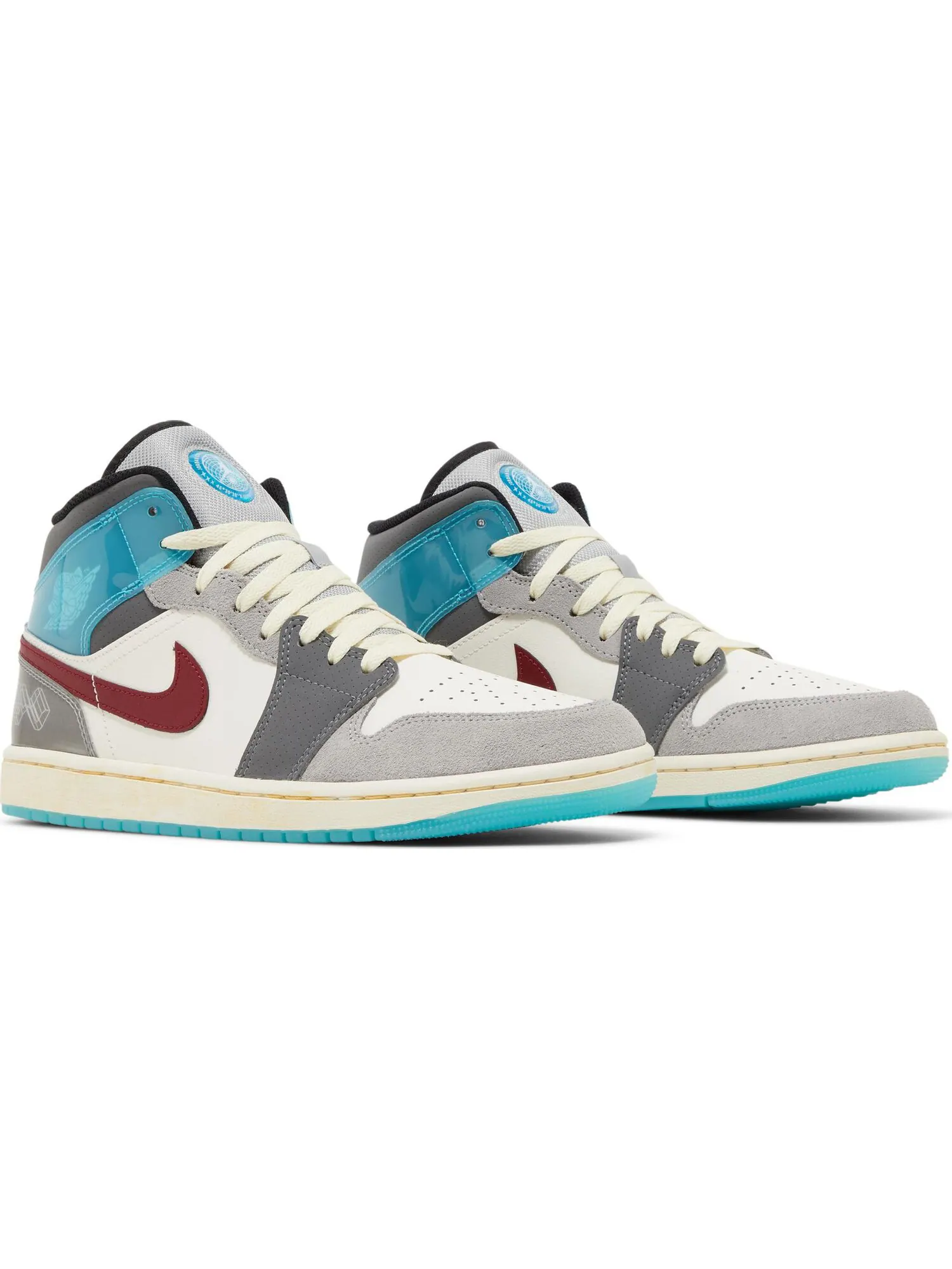 Кроссовки Nike Air Jordan 1 Mid — изображение 5 из 5, серый светлый синий