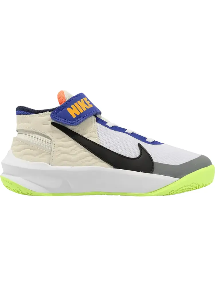 Кроссовки Nike Team Hustle D 10 FlyEase PS 'White Multi-Color' — изображение 1 из 1, белый