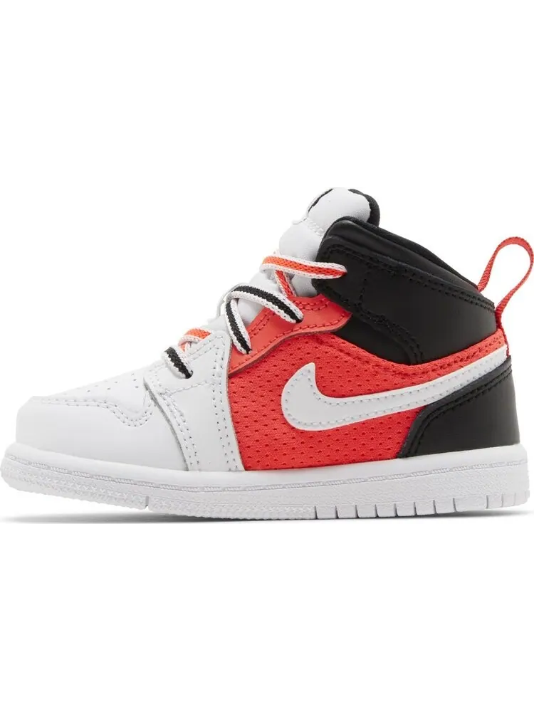 Кроссовки Air Jordan 1 Mid SE TD 'White Infrared' — изображение 3 из 4, черный