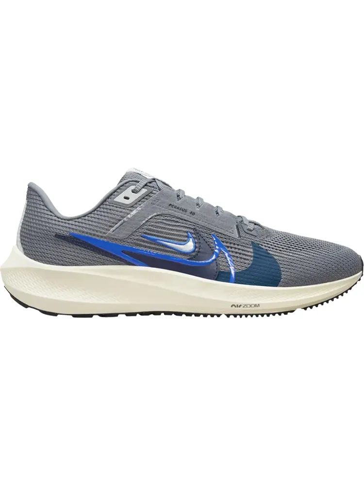 Кроссовки Air Zoom Pegasus 40 Premium 'Quadruple Swoosh - Smoke Grey Racer Blue' — изображение 1 из 1, серый