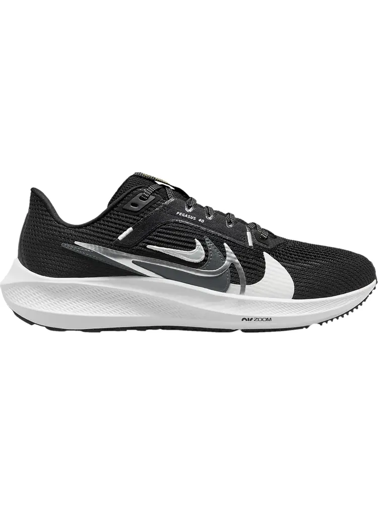 Кроссовки Wmns Air Zoom Pegasus 40 Premium 'Quadruple Swoosh - Black White' — изображение 1 из 1, черный