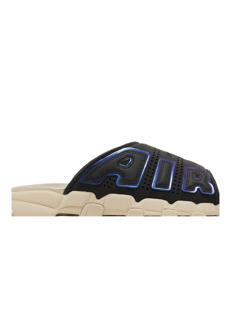 Шлепанцы Air More Uptempo Slide 'Black Sanddrift Iridescent' — изображение 2 из 8, черный