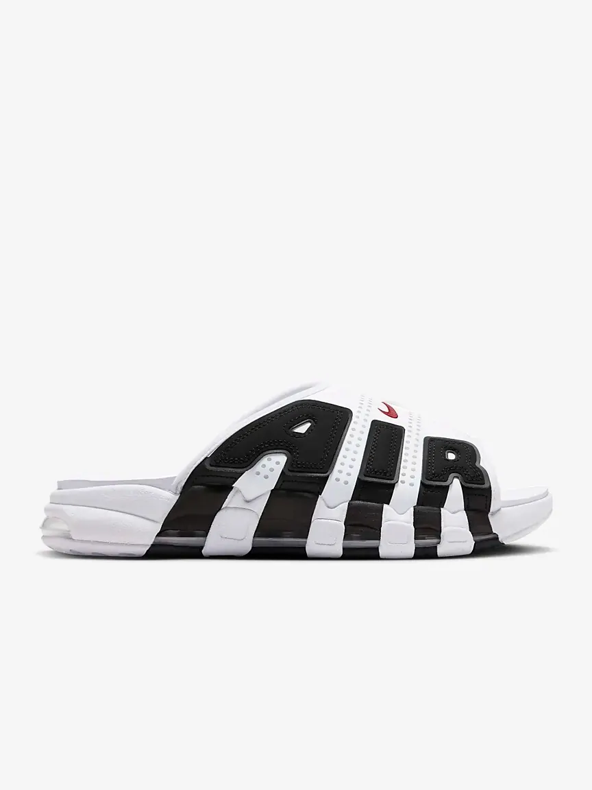 Шлепанцы Nike Air More Uptempo Slide 'White Black Red' — изображение 4 из 5, белый