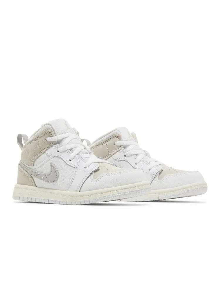 Кроссовки Air Jordan Air Jordan 1 Mid SE Craft TD 'Inside Out - White Sail' — изображение 9 из 9