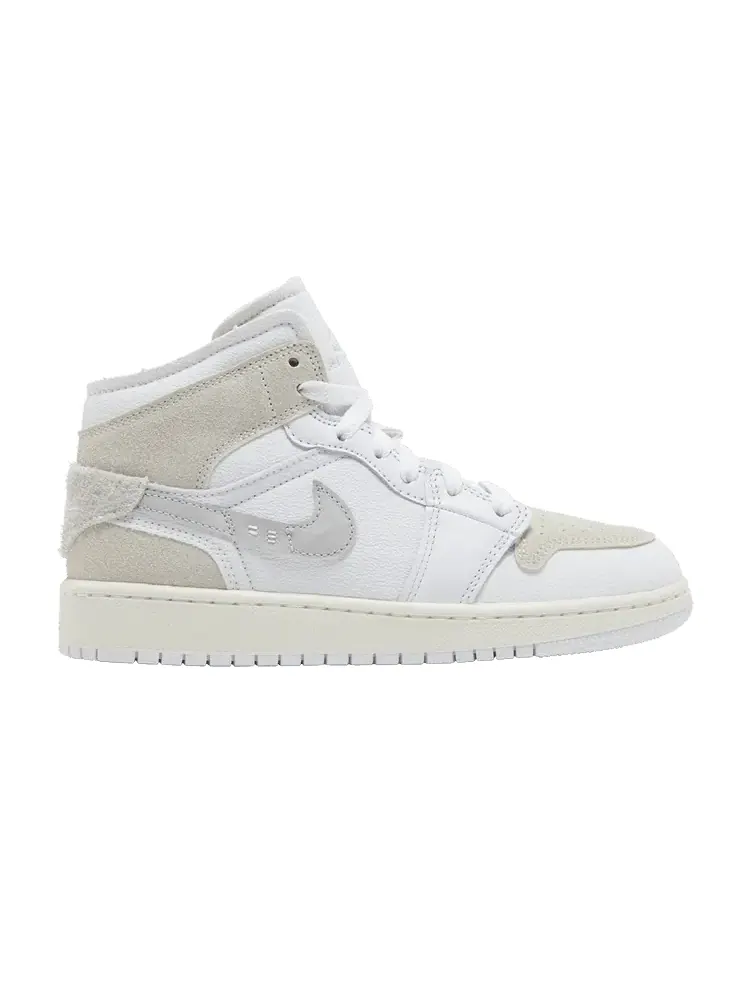 Кроссовки Air Jordan Air Jordan 1 Mid SE Craft GS 'Inside Out - White Sail' — изображение 1 из 9