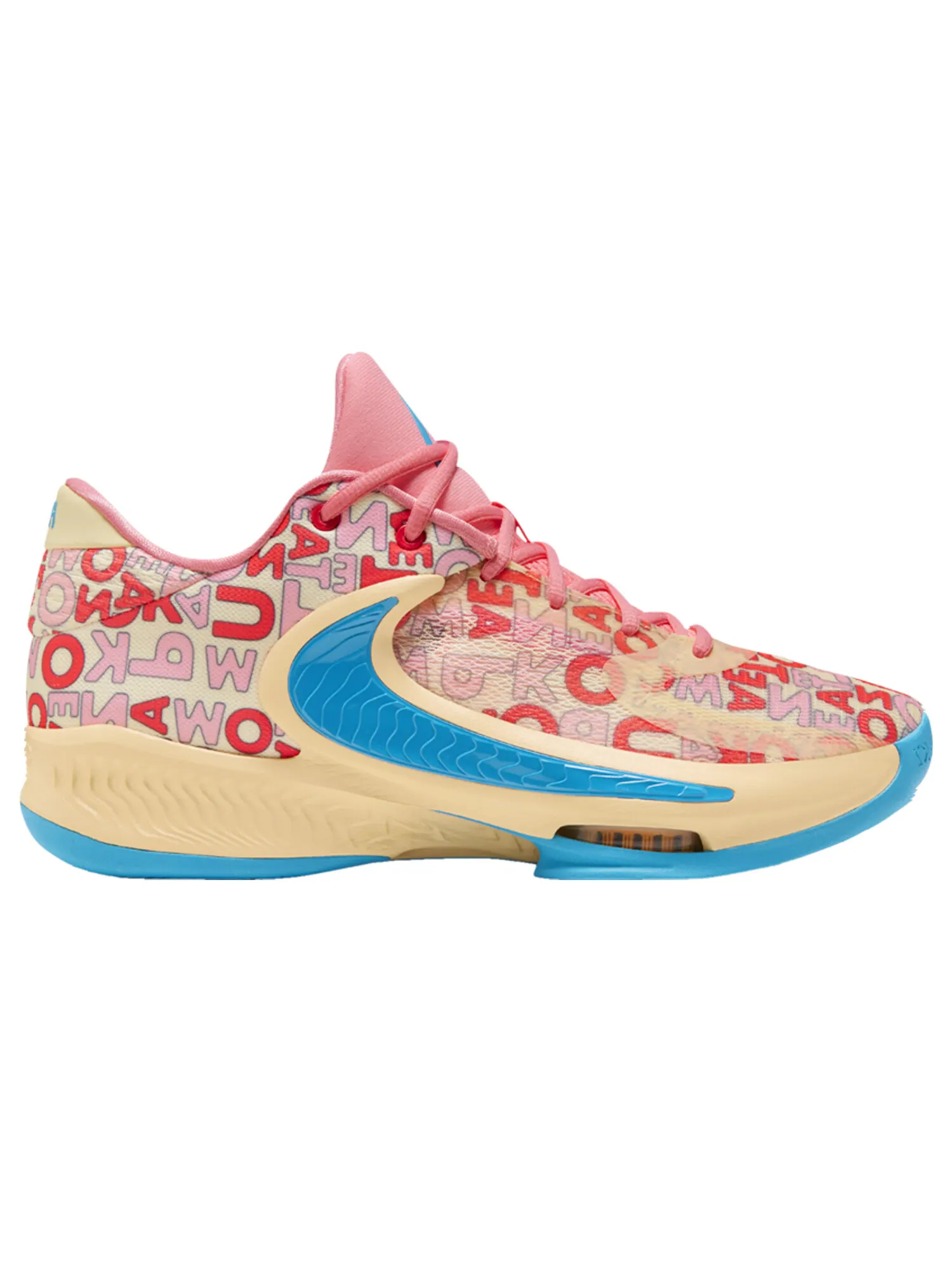 Кроссовки Nike Zoom Freak 4 EP 'Letter Bros - Coral' — изображение 1 из 1, розовый