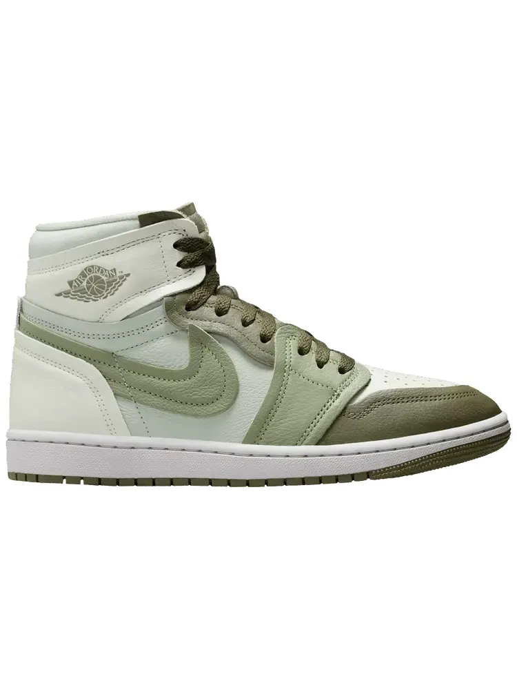 Кроссовки Air Jordan Wmns Air Jordan 1 High Method of Make 'Medium Olive Oil Green' — изображение 1 из 1, оливковый зеленый