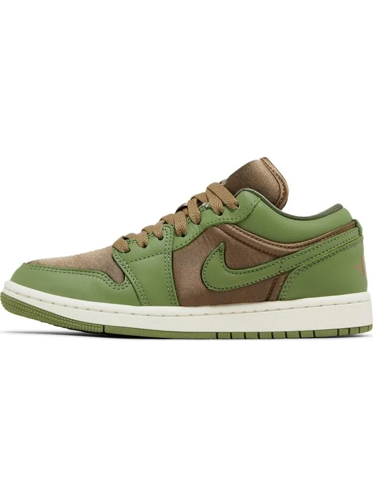 Кроссовки Wmns Air Jordan 1 Low SE 'Olive Brown Kelp' — изображение 3 из 4, зеленый