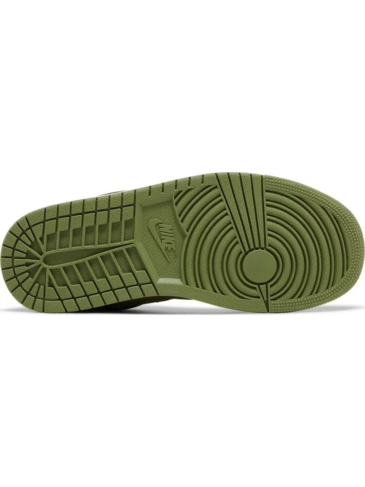 Кроссовки Wmns Air Jordan 1 Low SE 'Olive Brown Kelp' — изображение 4 из 4, зеленый