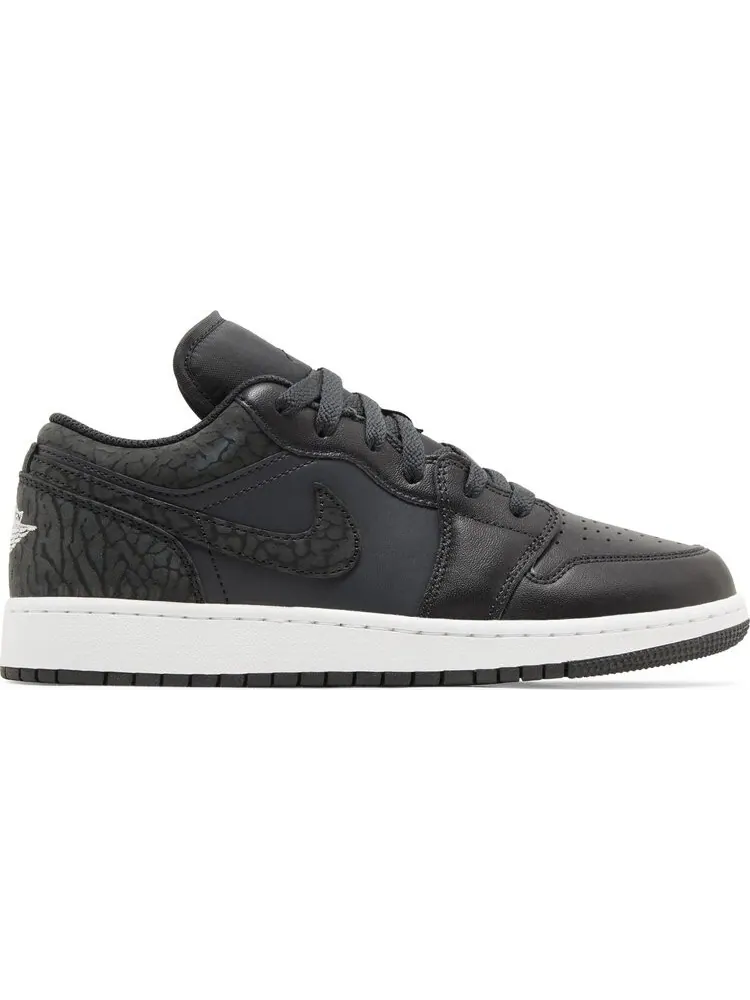 Кроссовки Air Jordan 1 Low SE GS 'Black Elephant' — изображение 1 из 4, черный