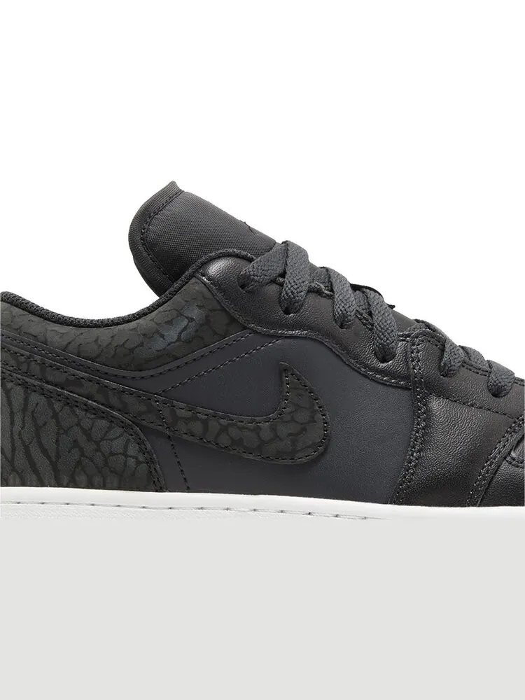 Кроссовки Air Jordan 1 Low SE GS 'Black Elephant' — изображение 2 из 4, черный