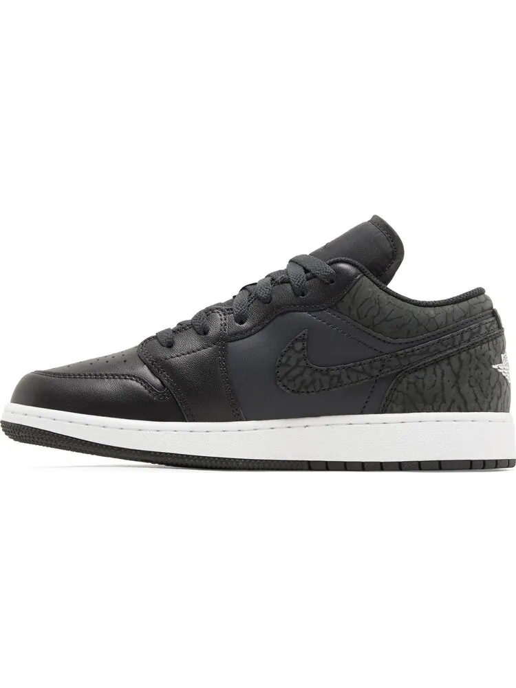Кроссовки Air Jordan 1 Low SE GS 'Black Elephant' — изображение 3 из 4, черный