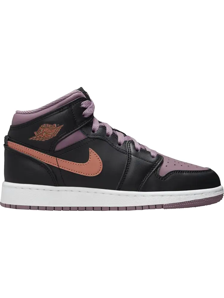Кроссовки Air Jordan 1 Mid SE GS 'Black Sky J Mauve' — изображение 1 из 1, черный