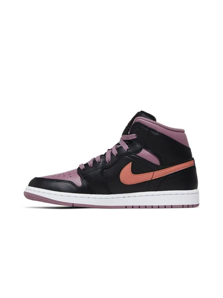 Кроссовки Air Jordan Air Jordan 1 Mid SE 'Black Sky J Mauve' — изображение 4 из 9, черный/оранжевый//белый