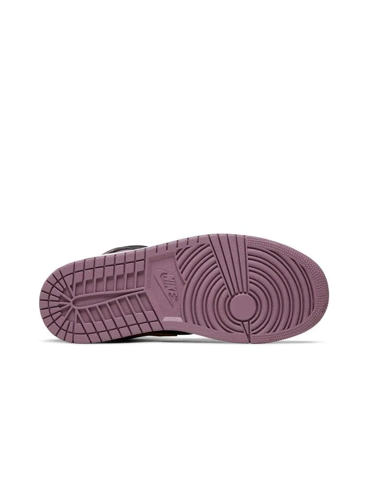 Кроссовки Air Jordan Air Jordan 1 Mid SE 'Black Sky J Mauve' — изображение 5 из 9, черный/оранжевый//белый