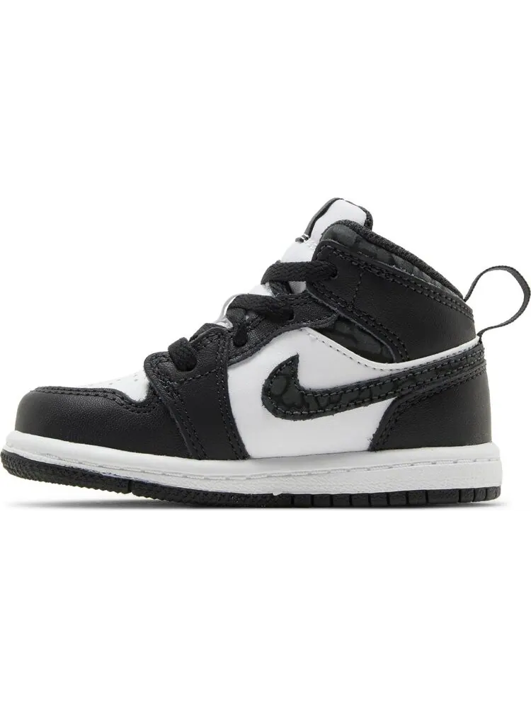 Кроссовки Air Jordan 1 Mid SE TD 'Panda Elephant' — изображение 3 из 4, черный