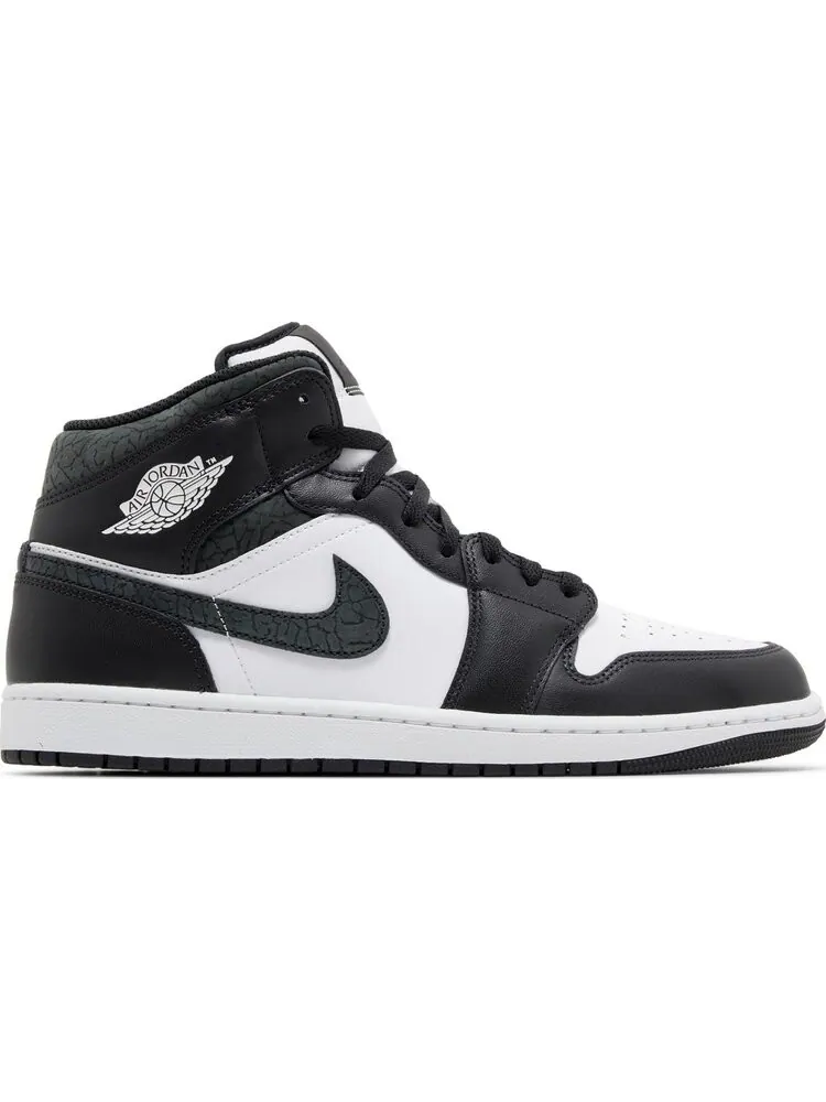 Кроссовки Air Jordan 1 Mid SE 'Panda Elephant' — изображение 1 из 4, черный