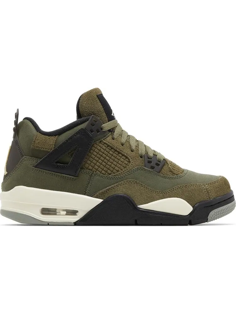 Кроссовки Air Jordan 4 Retro SE GS 'Craft - Olive' — изображение 1 из 4, зеленый
