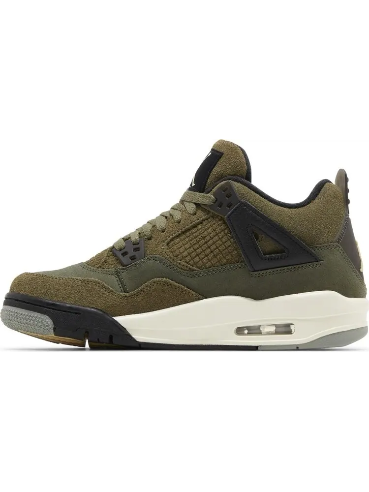 Кроссовки Air Jordan 4 Retro SE GS 'Craft - Olive' — изображение 3 из 4, зеленый