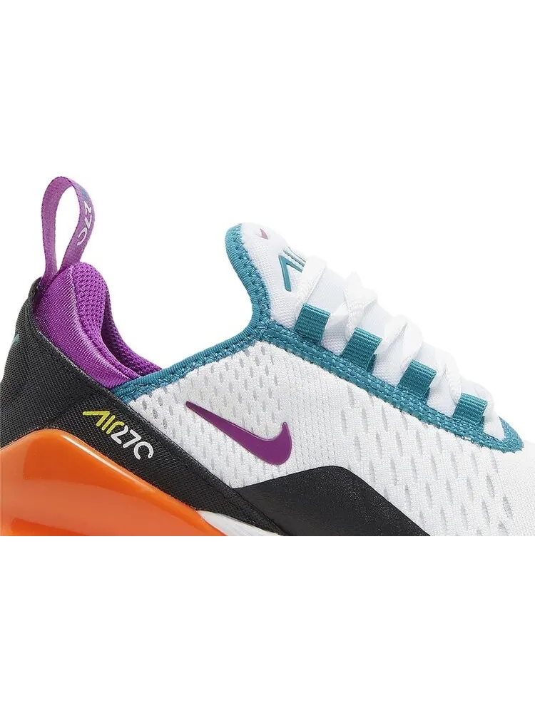 Кроссовки Nike Air Max 270 GS 'White Orange Purple' — изображение 2 из 8, белый