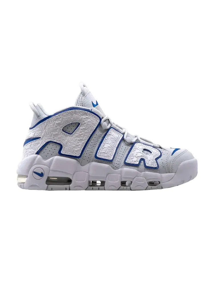 Кроссовки Nike Air More Uptempo '96 'Embossed Hoops' — изображение 1 из 1, белый/платиновый/синий