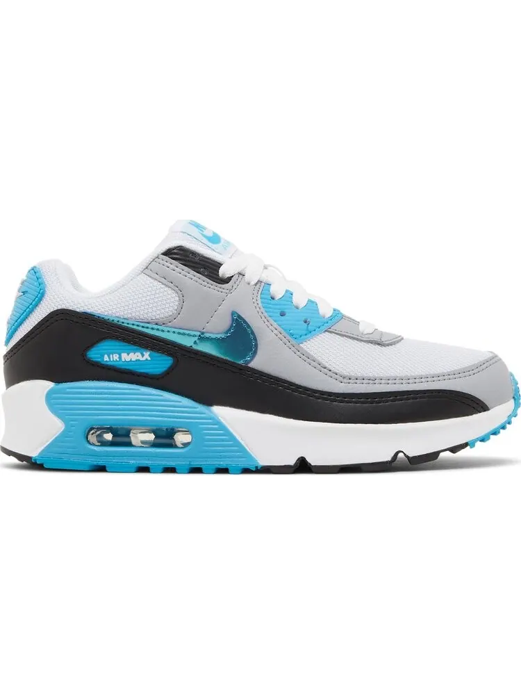 Кроссовки Air Max 90 GS 'Blue Lightning Metallic' — изображение 1 из 4, белый