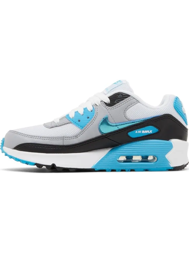 Кроссовки Air Max 90 GS 'Blue Lightning Metallic' — изображение 3 из 4, белый