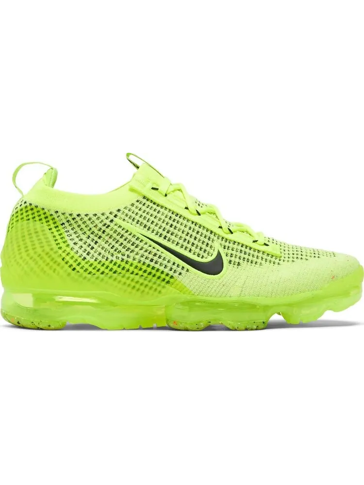 Кроссовки Air VaporMax 2021 Flyknit Next Nature 'Volt Black' — изображение 1 из 4, зеленый