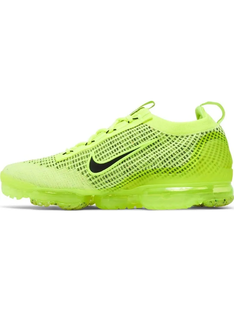 Кроссовки Air VaporMax 2021 Flyknit Next Nature 'Volt Black' — изображение 3 из 4, зеленый