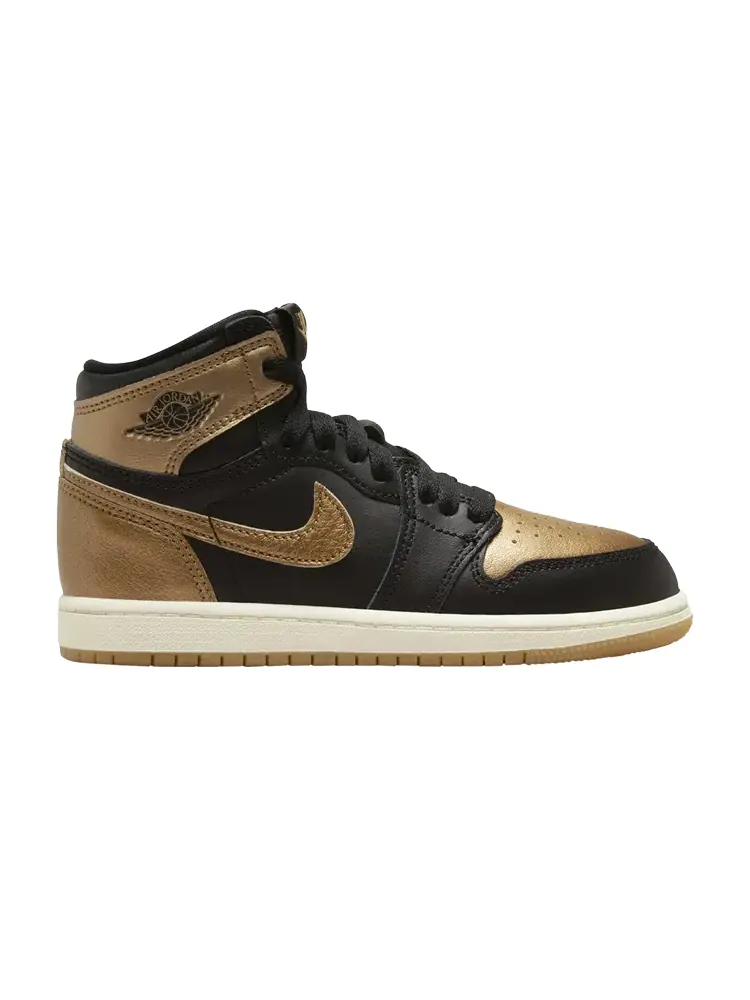 Кроссовки Air Jordan 1 Retro High OG PS — изображение 1 из 1, черный золотистый
