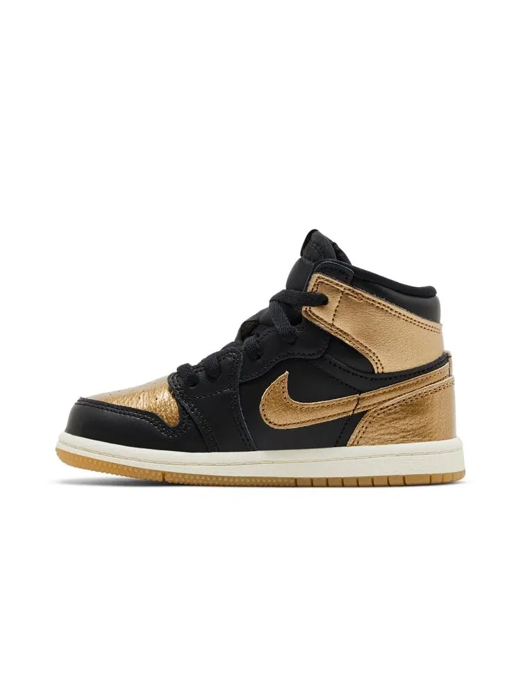 Кроссовки Air Jordan 1 Retro High OG TD — изображение 3 из 4, черный золотистый
