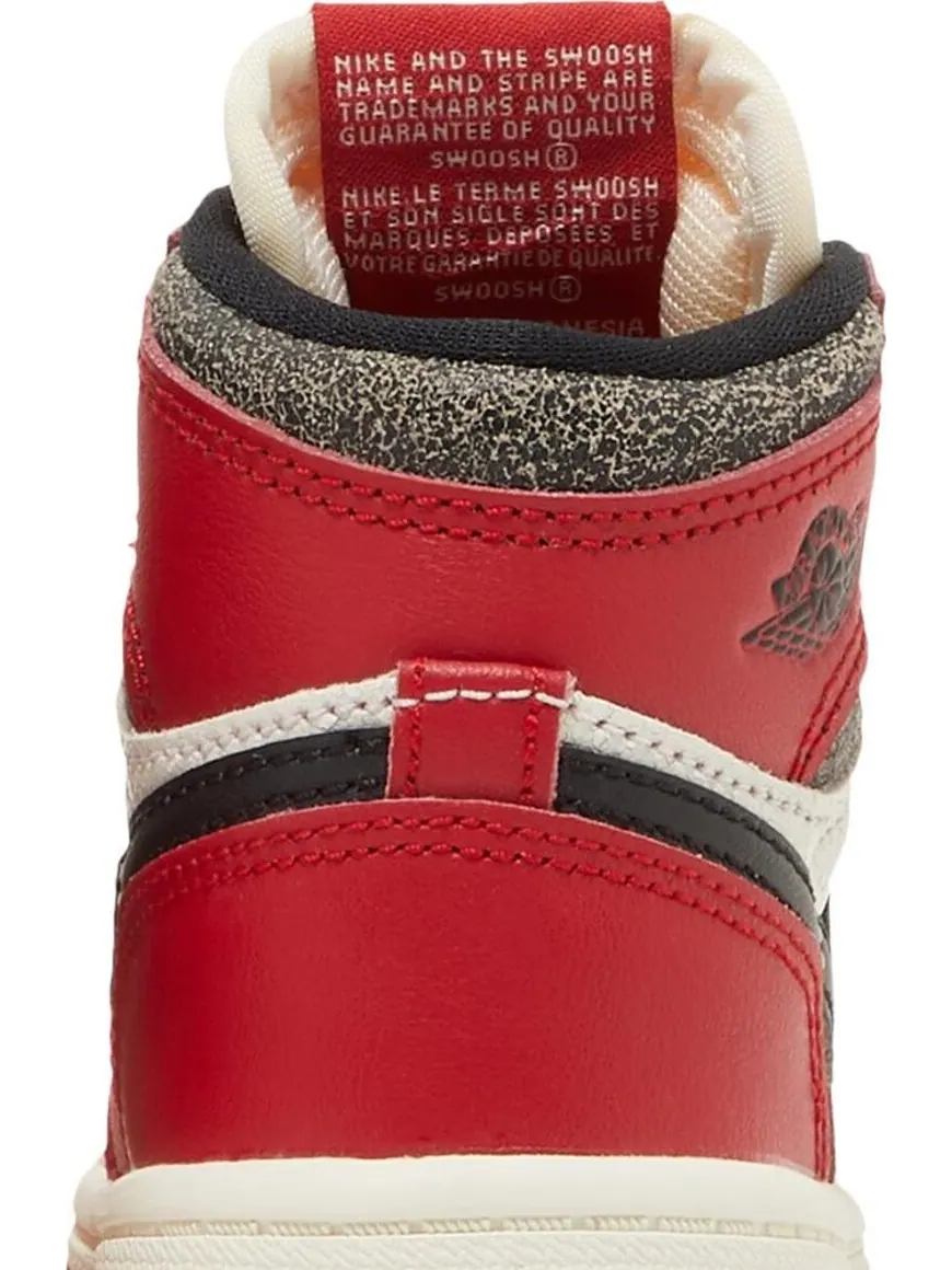 Кроссовки Air Jordan 1 Retro High OG TD Chicago Lost & Found — изображение 7 из 8, красный