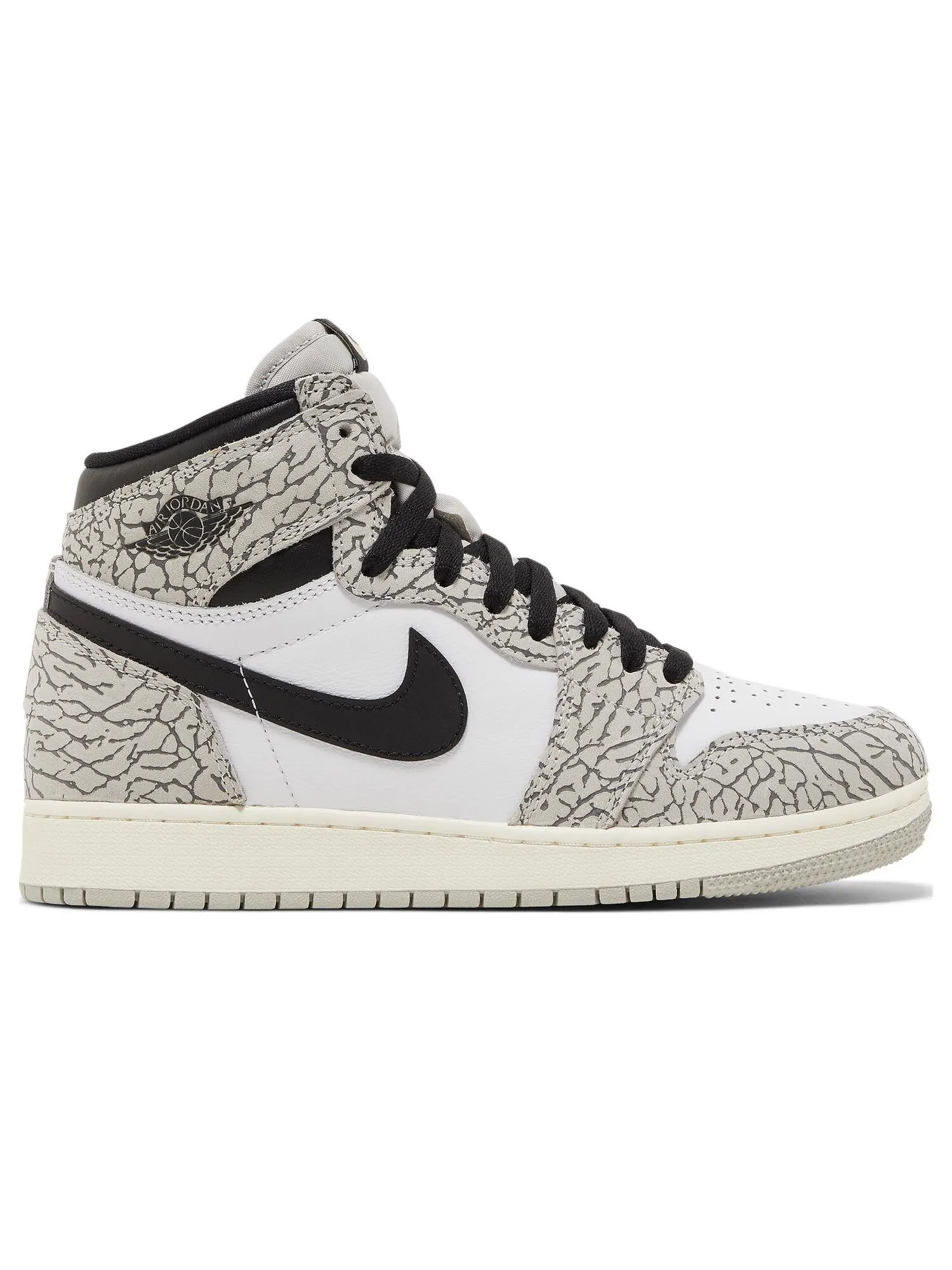 Кроссовки Nike Air Jordan 1 Retro High OG GS 'White Cement' — изображение 1 из 8, серый