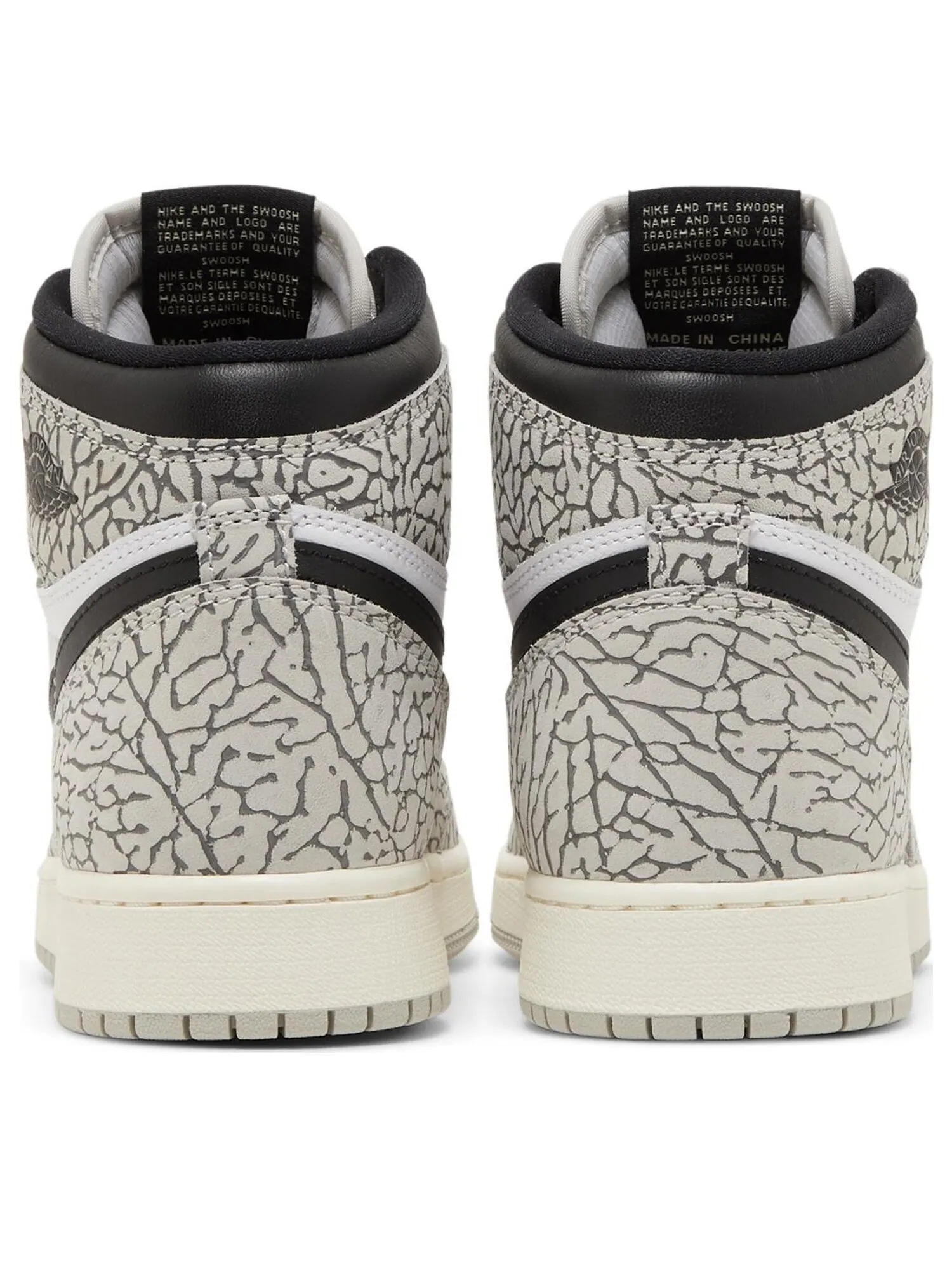 Кроссовки Nike Air Jordan 1 Retro High OG GS 'White Cement' — изображение 6 из 8, серый