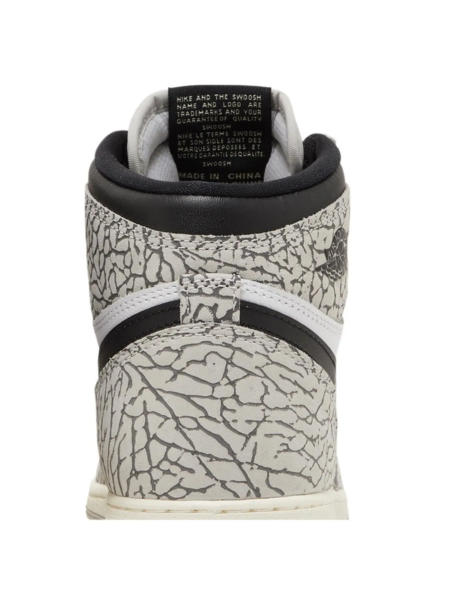 Кроссовки Nike Air Jordan 1 Retro High OG GS 'White Cement' — изображение 7 из 8, серый