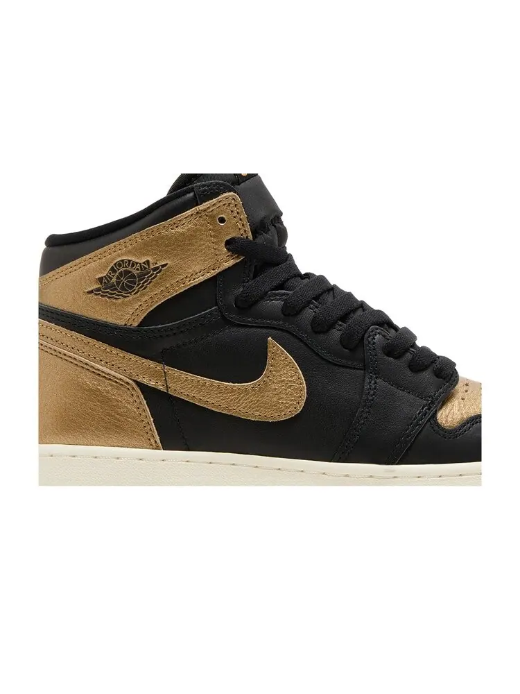 Кроссовки Air Jordan 1 Retro High OG GS — изображение 2 из 4, черный золотистый