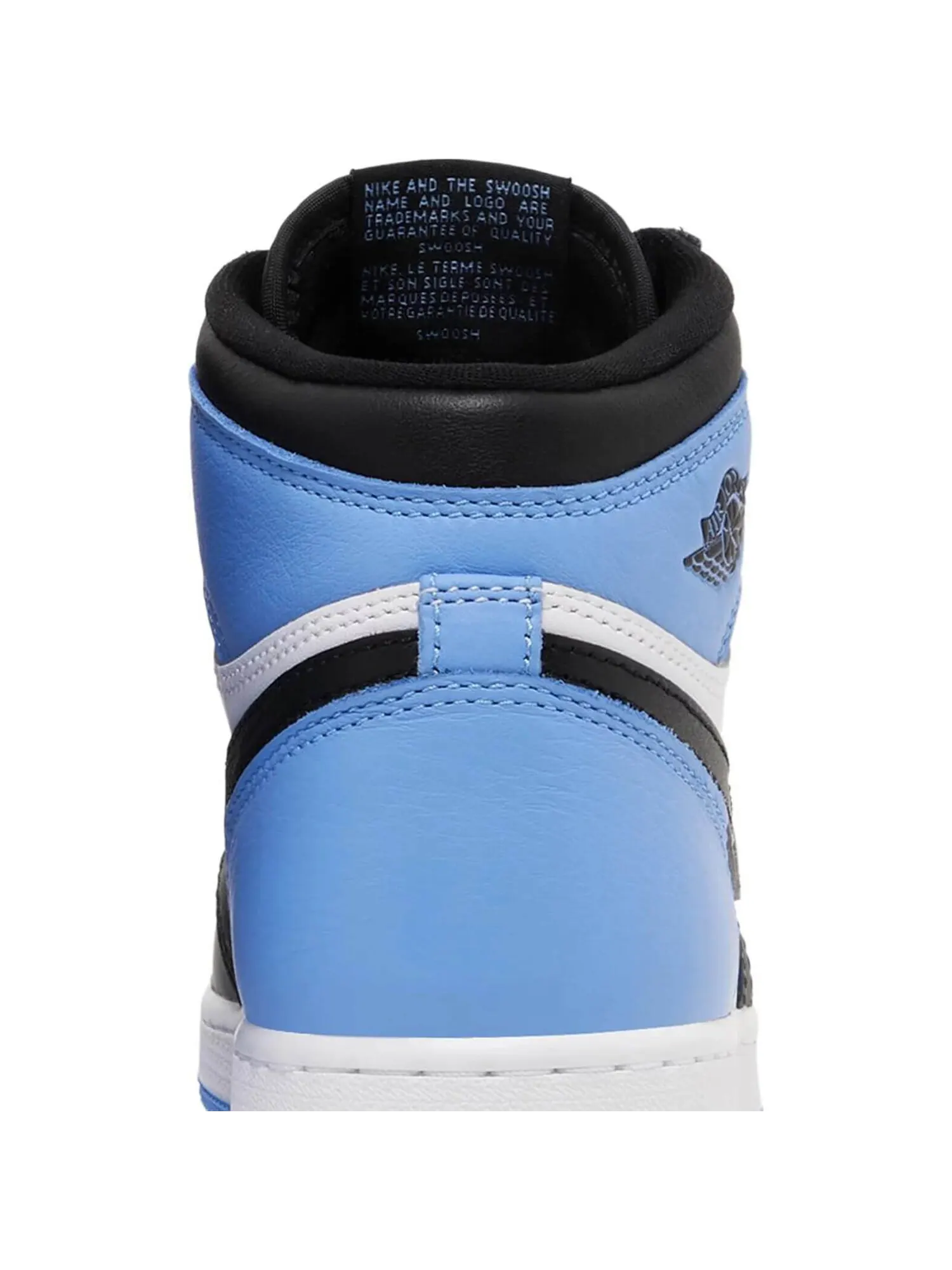 Кроссовки Nike Air Jordan 1 Retro High OG GS UNC Toe — изображение 6 из 8, белый/голубой/черный